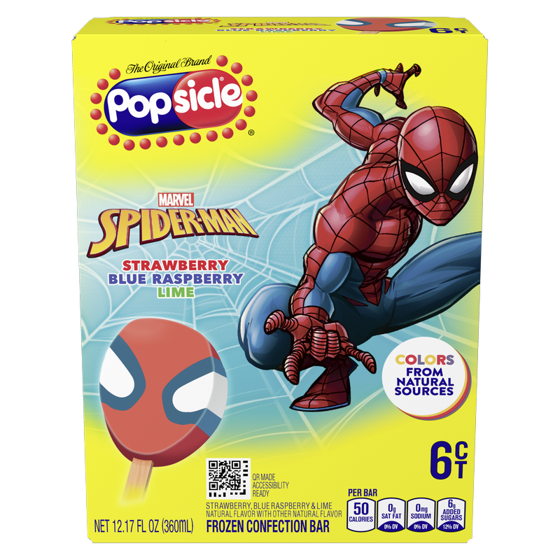 Popsicle Spider-Man Frozen Bars 6ct