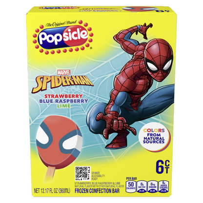 Popsicle Spider-Man Frozen Bars 6ct
