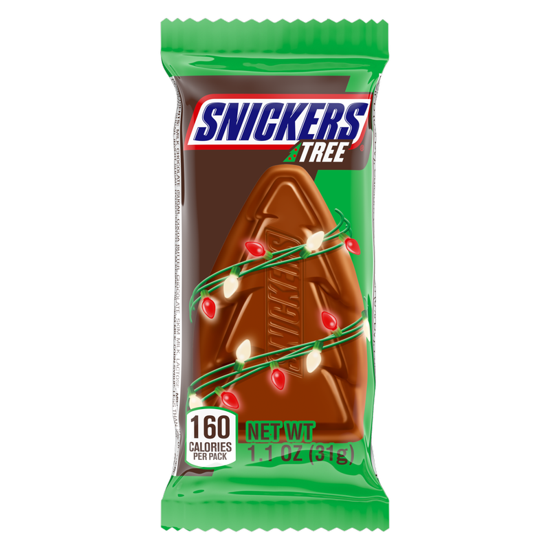 SNICKERS Trees Christmas Milk Chocolate Holiday Candy Bar,, 1.1 oz