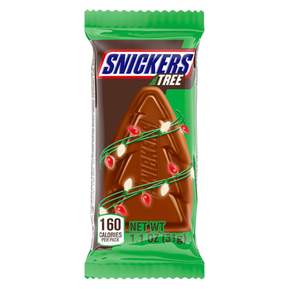 SNICKERS Trees Christmas Milk Chocolate Holiday Candy Bar,, 1.1 oz
