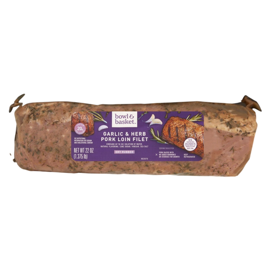 Bowl & Basket Garlic & Herb Pork Loin Filet - 22oz