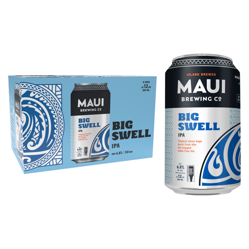 Maui Brewing Big Swell West Coast IPA 6pk 12oz Can 6.8% ABV