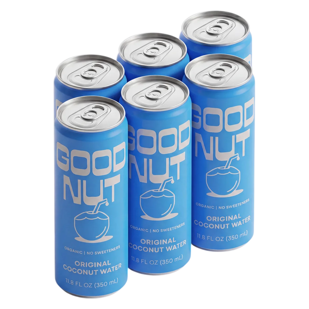 Good Nut Premium Organic Coconut Water 11.8oz Can, DC 6 pack