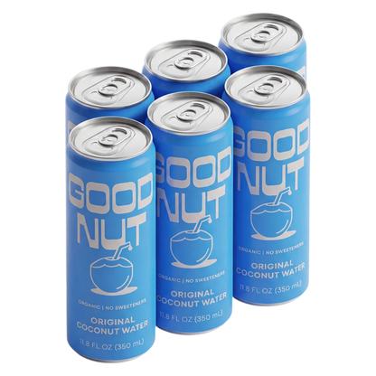 Good Nut Premium Organic Coconut Water 11.8oz Can, DC 6 pack