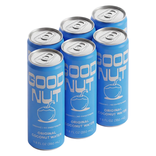 Good Nut Premium Organic Coconut Water 11.8oz Can, DC 6 pack