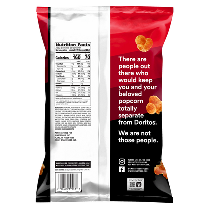 Smartfood Doritos Nacho Cheese Popcorn 6.25oz