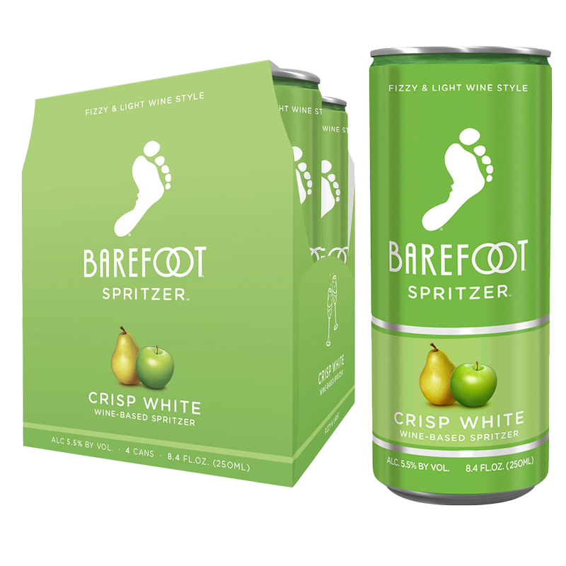 Barefoot Spritzer Crisp White 4pk 250ml Can
