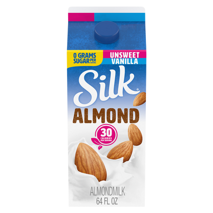 Silk Unsweetened Vanilla Almond Milk 1/2 Gallon