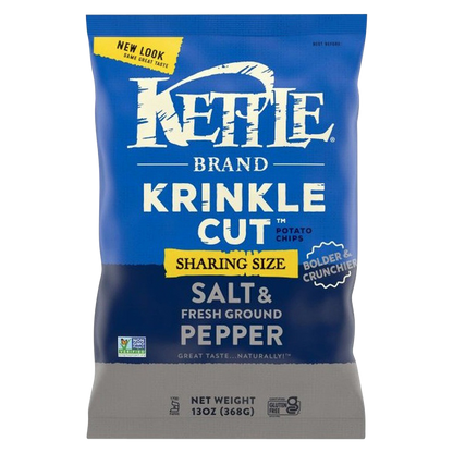 Kettle Brand Krinkle Cut Salt & Fresh Ground Pepper Potato Chips 13oz