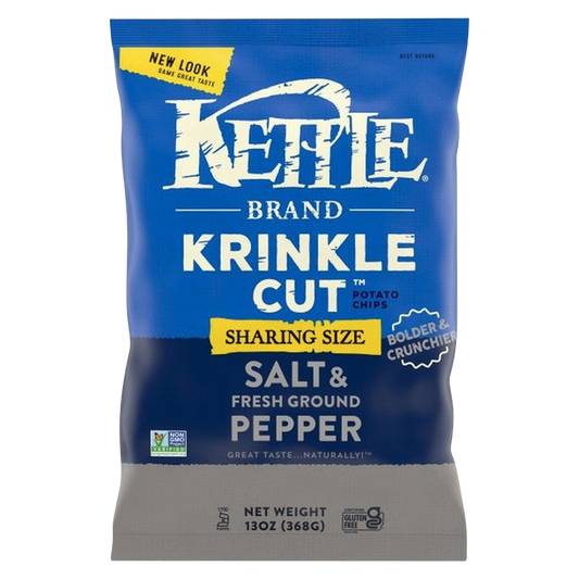 Kettle Brand Krinkle Cut Salt & Fresh Ground Pepper Potato Chips 13oz