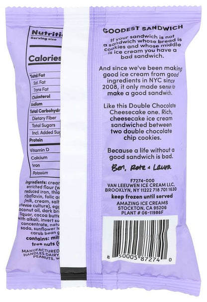 Van Leeuwen Double Chocolate Cheesecake Sandwich 5.8oz