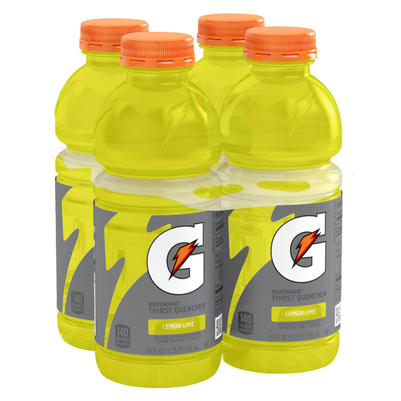 Gatorade Thirst Quencher Lemon Lime 4pk 20oz Btl
