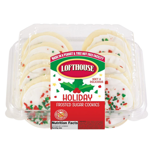 Lofthouse Holiday White Frosted Sugar Cookies 13.5oz Tray