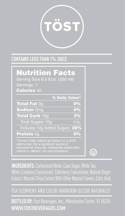 TöST Rose Non-Alcoholic Sparkling Refresher 4pk 250mL Can