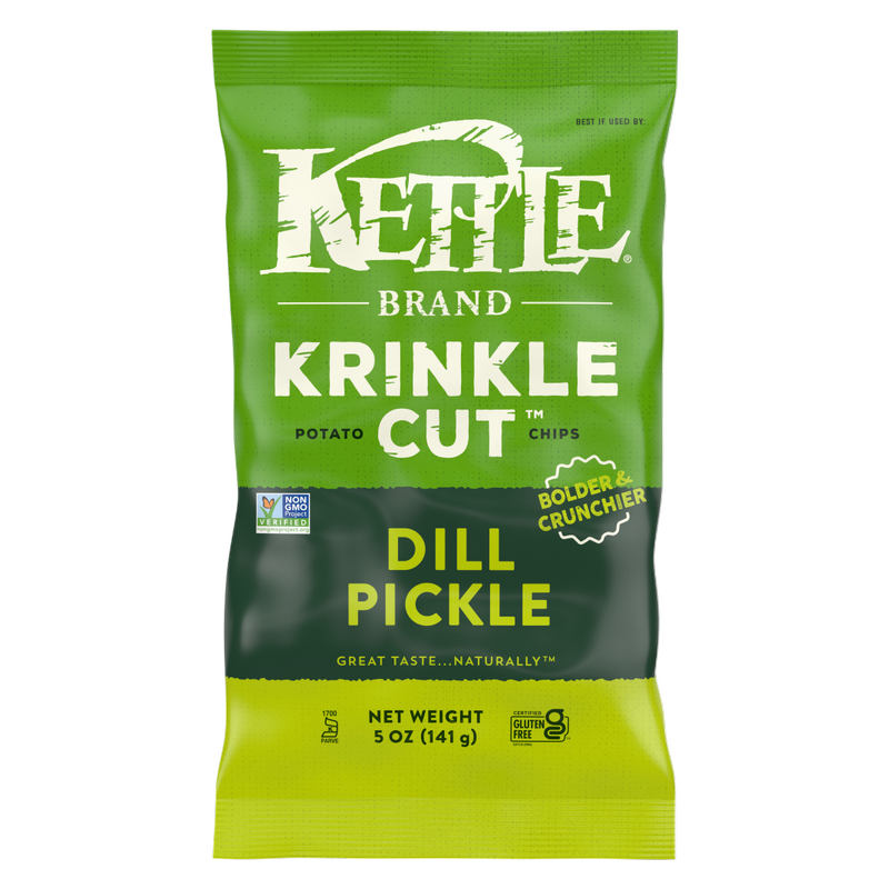 Kettle Brand Krinkle Cut Dill Pickle Potato Chips 5oz