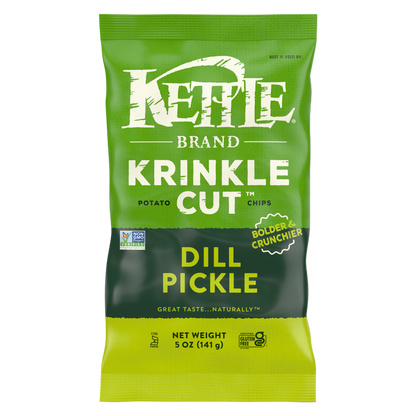 Kettle Brand Krinkle Cut Dill Pickle Potato Chips 5oz