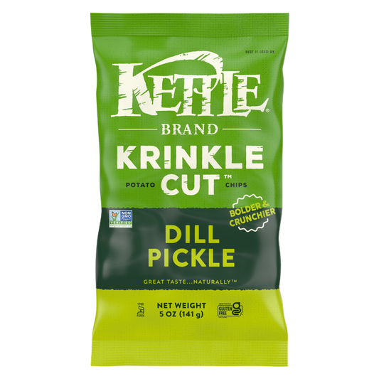 Kettle Brand Krinkle Cut Dill Pickle Potato Chips 5oz
