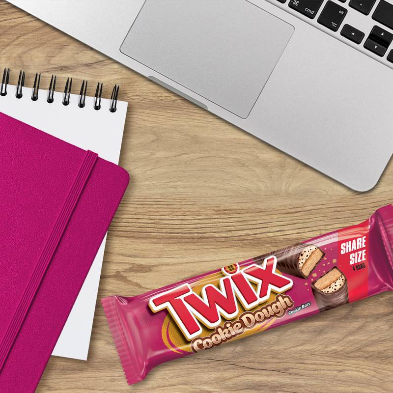 TWIX Cookie Dough Milk Chocolate Bars, Share Size, 2.72 oz