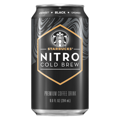 Starbucks Unsweetened Nitro Iced Coffee 9.6oz Can