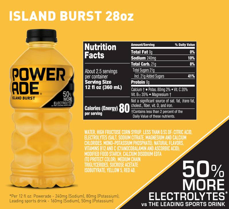 Powerade Island Burst 28oz  Btl
