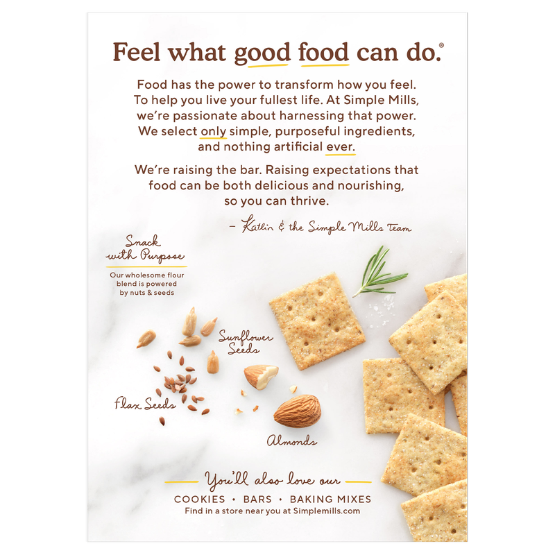 Simple Mills Rosemary & Sea Salt Almond Flour Crackers 4.25oz