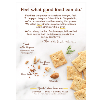 Simple Mills Rosemary & Sea Salt Almond Flour Crackers 4.25oz