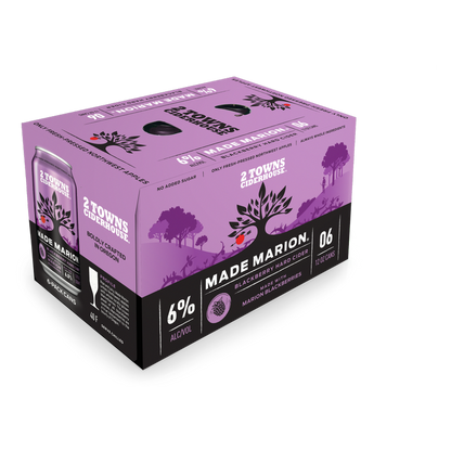 2 Towns Made Marion Cider 6pk 12oz Can 6.0% ABV