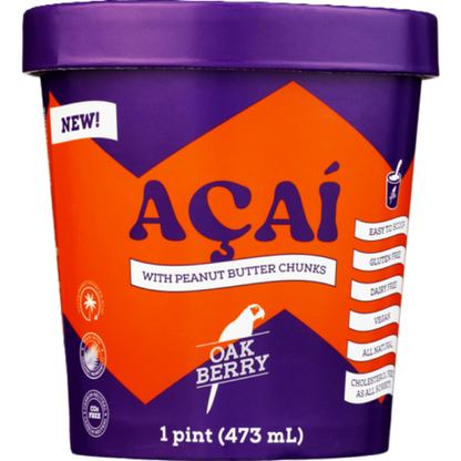 Oakberry Acai Sorbet with Peanut Butter Chunks