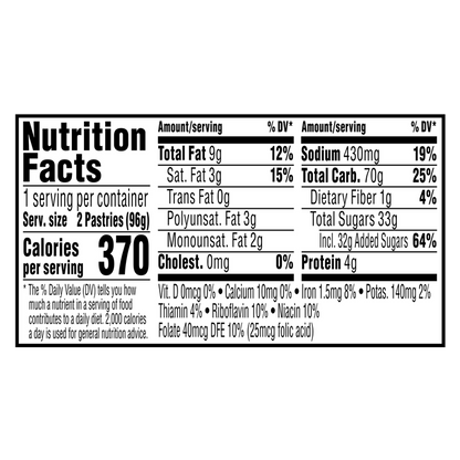 Pop-Tarts Frosted Hot Fudge Sundae Breakfast Toaster Pastries 2ct