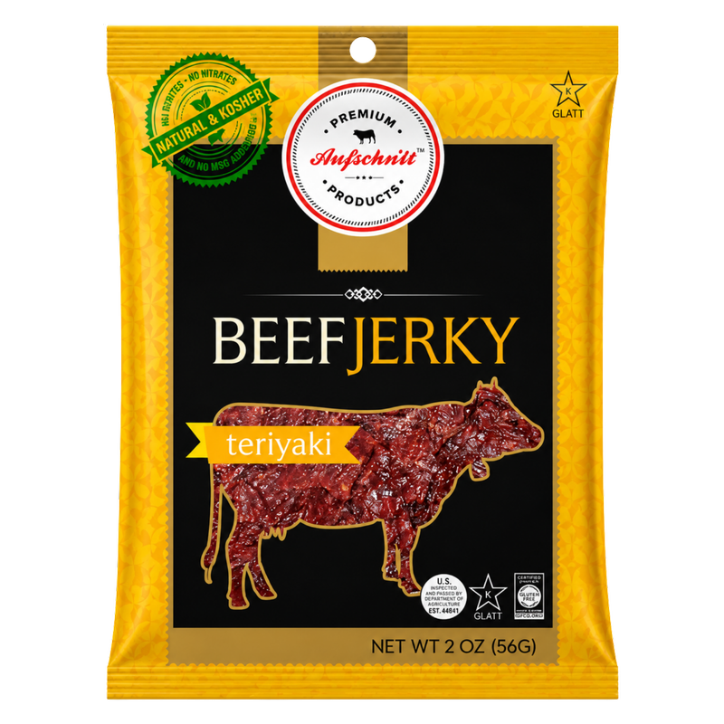 Aufschnitt Kosher Beef Jerky Teriyaki, 2oz
