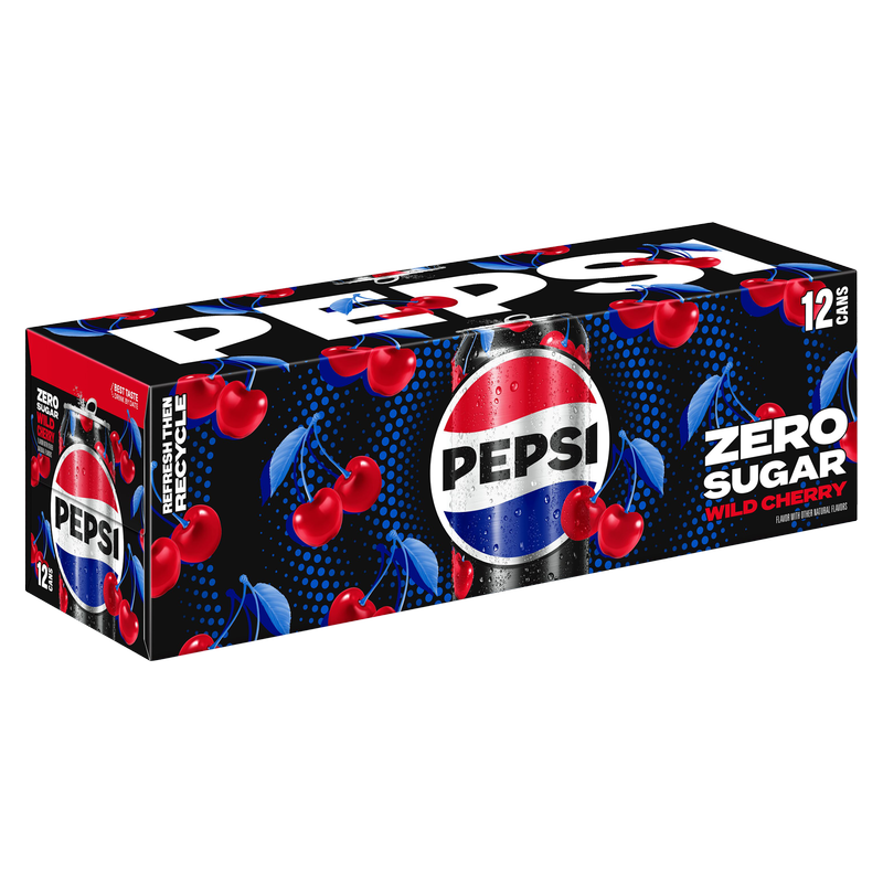 Pepsi Zero Sugar Wild Cherry 12oz 12pk Can