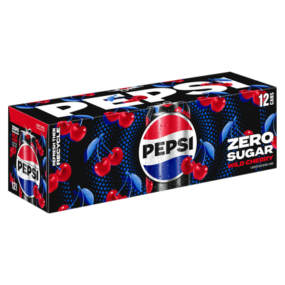 Pepsi Zero Sugar Wild Cherry 12oz 12pk Can