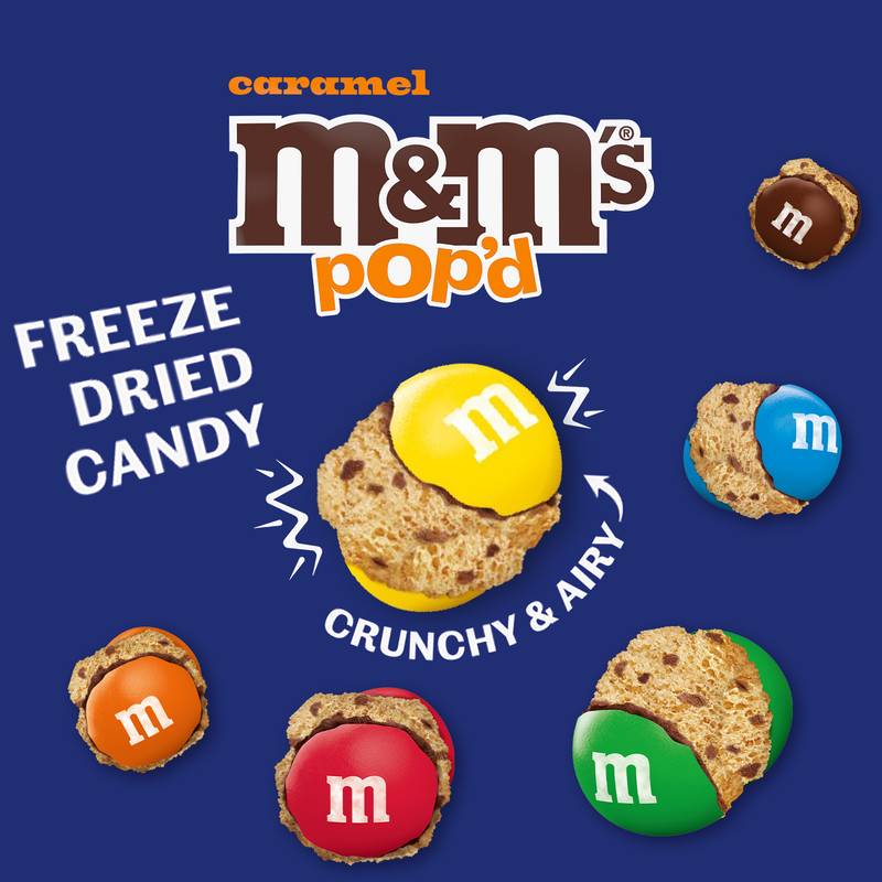 M&M'S Pop'd Caramel Milk Chocolate Freeze-Dried Candy, 5.5 oz