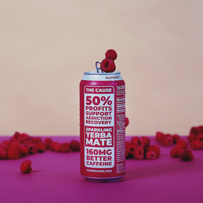 CLEAN Cause Raspberry Organic Sparkling Yerba Maté
