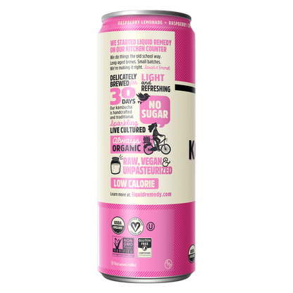 Liquid Remedy Kombucha Raspberry Lemonade 12oz Can