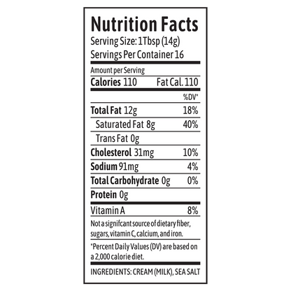 Vital Farms Pasture-Raised Sea Salted Butter 8oz