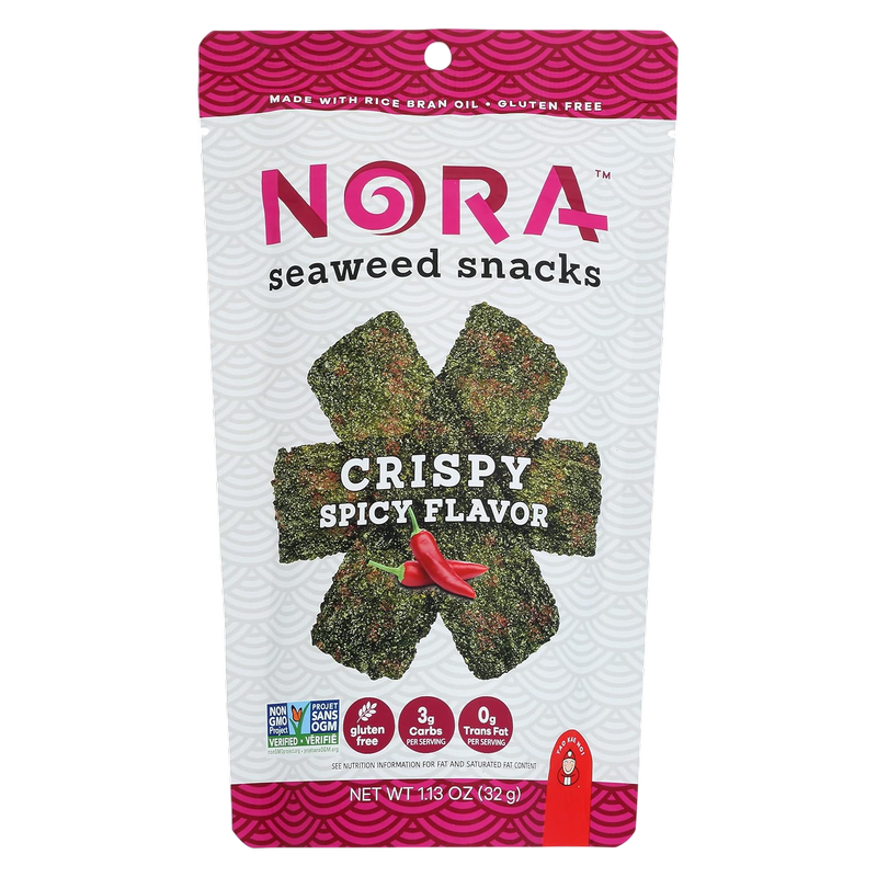 Nora Snacks Spicy Crispy Seaweed Snacks, 1.13 oz