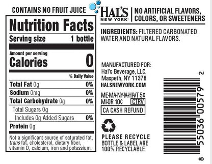 Hal's Big Apple Seltzer 20oz Btl