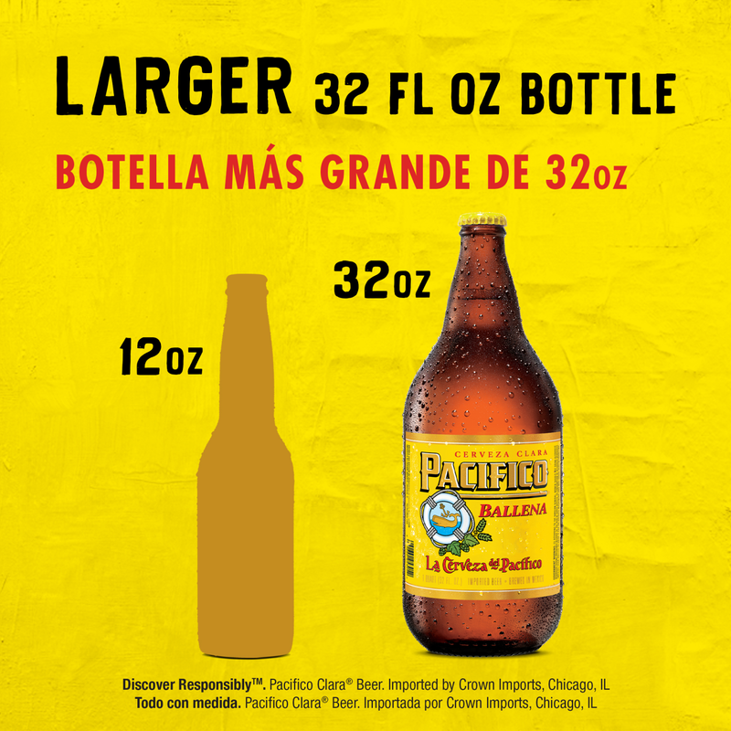 Pacifico 32oz Btl 4.4% ABV