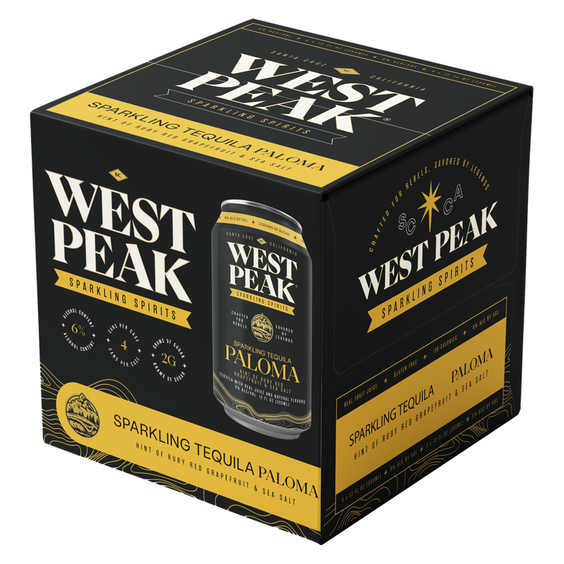 West Peak Sparkling Tequila Paloma 4pk 12oz Can