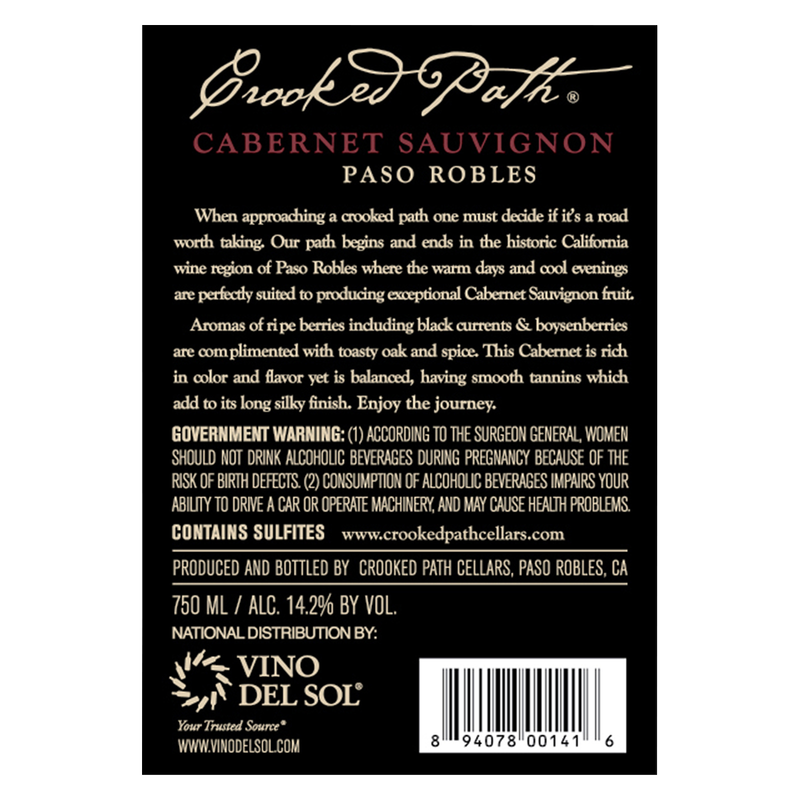 Crooked Path Cabernet Sauvignon 750ml