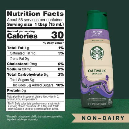 Starbucks Lavender Oat Milk Creamer 28oz Btl