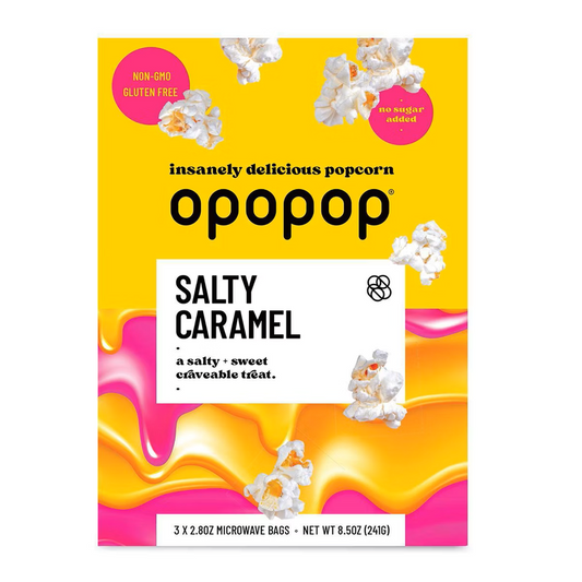 Opopop Microwave Popcorn Salty Caramel, 8.5oz