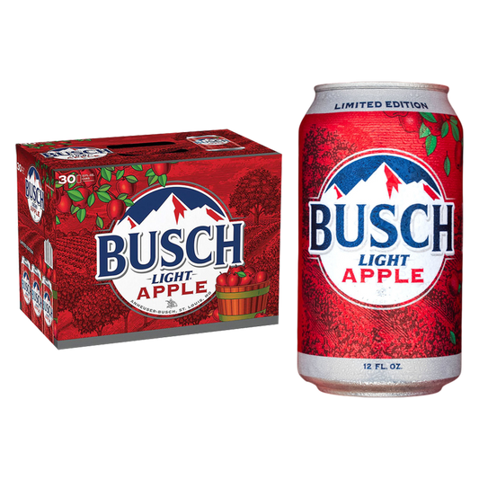Busch Light Apple 30pk 12oz Can 4.1% ABV