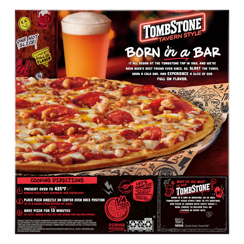 Tombstone Tavern Let's Meat Up Thin Crust Pizza 20oz