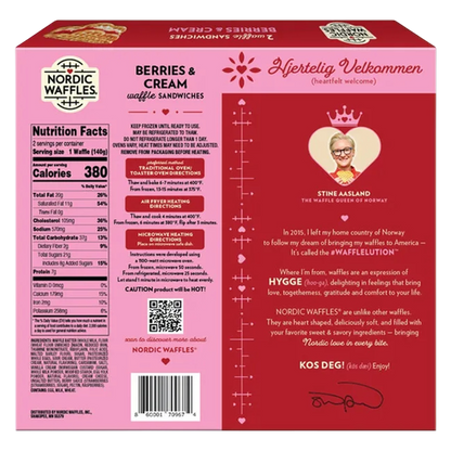 Nordic Waffles Berries & Cream Waffle Sandwich 2ct