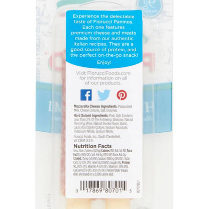 Fiorucci Panino Hard Salami and Mozzarella Snack Pack - 2ct/1.5oz