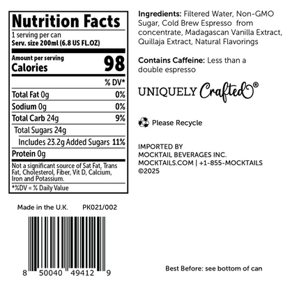 Mocktails Espresso Martini 4pk 6.8oz Can