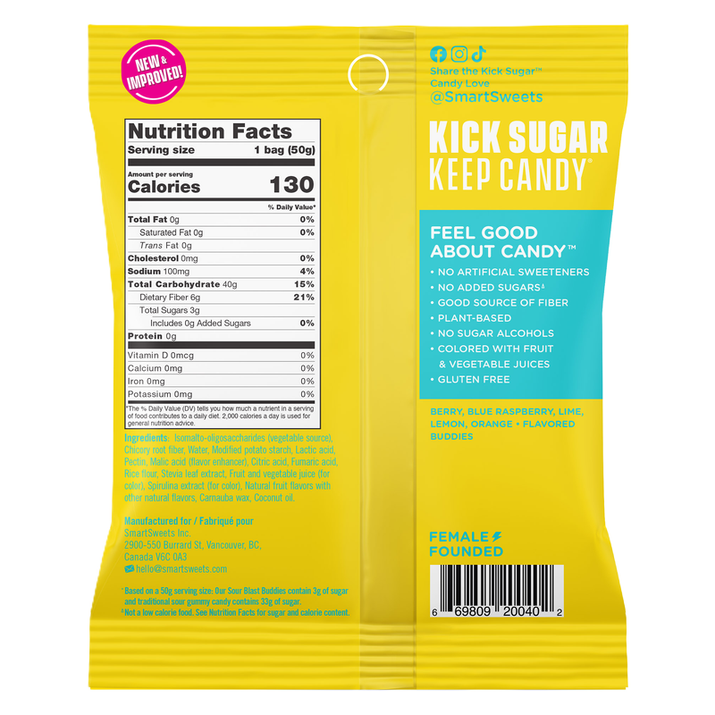 Smart Sweets Sour Blast Buddies 1.8oz