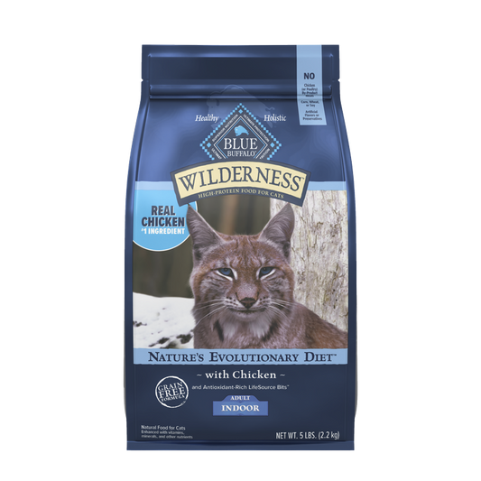 Blue Buffalo Wilderness Chicken Blend Indoor Dry Cat Food 5lb